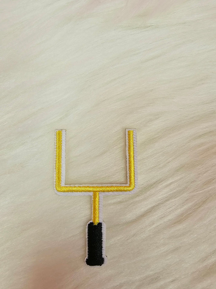 Field Goal Posts Football Embroidery Iron On Patch Scratch Decor
