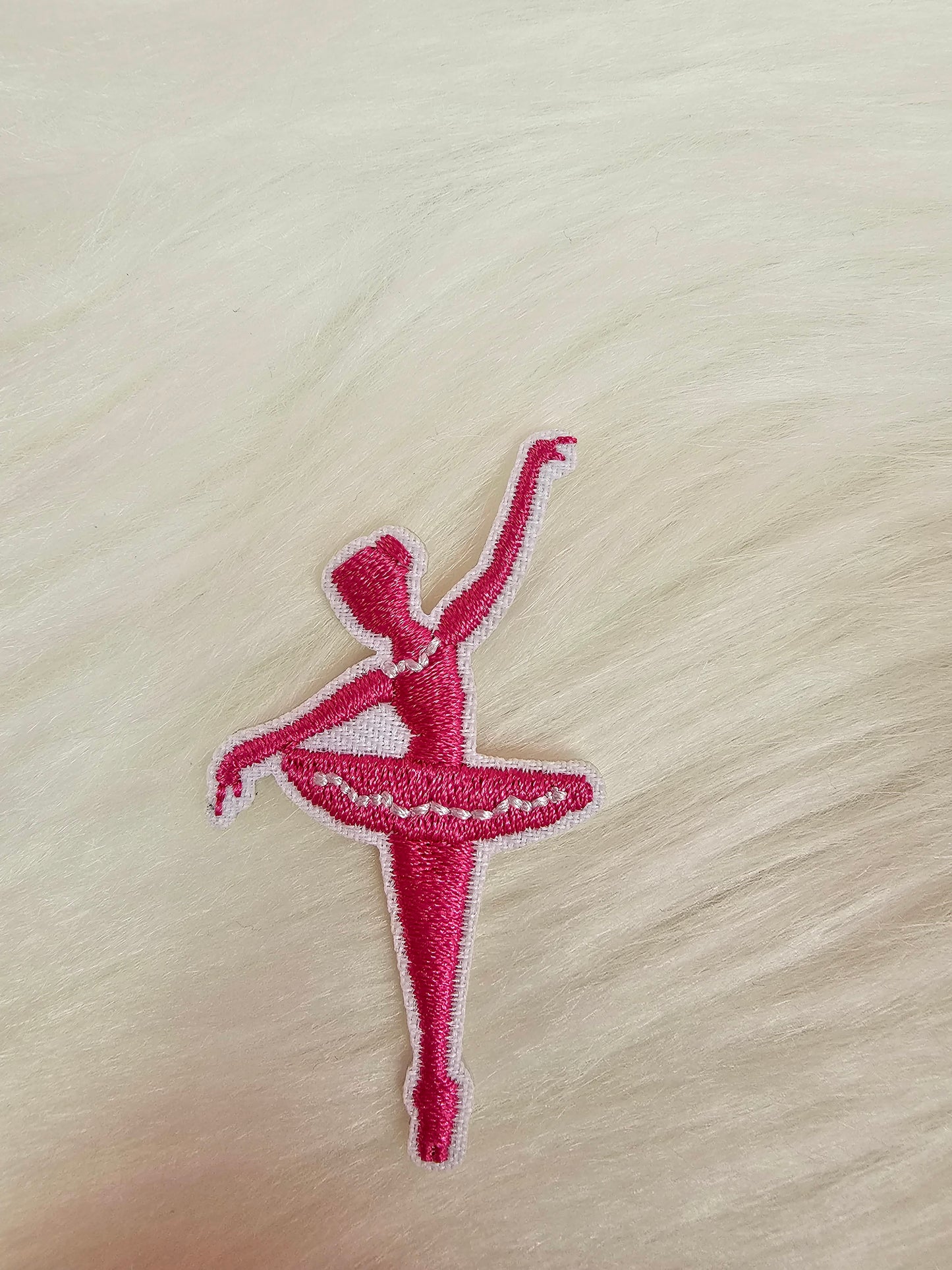 Pink Ballerina Tap Dancer Embroidery Iron On Patch