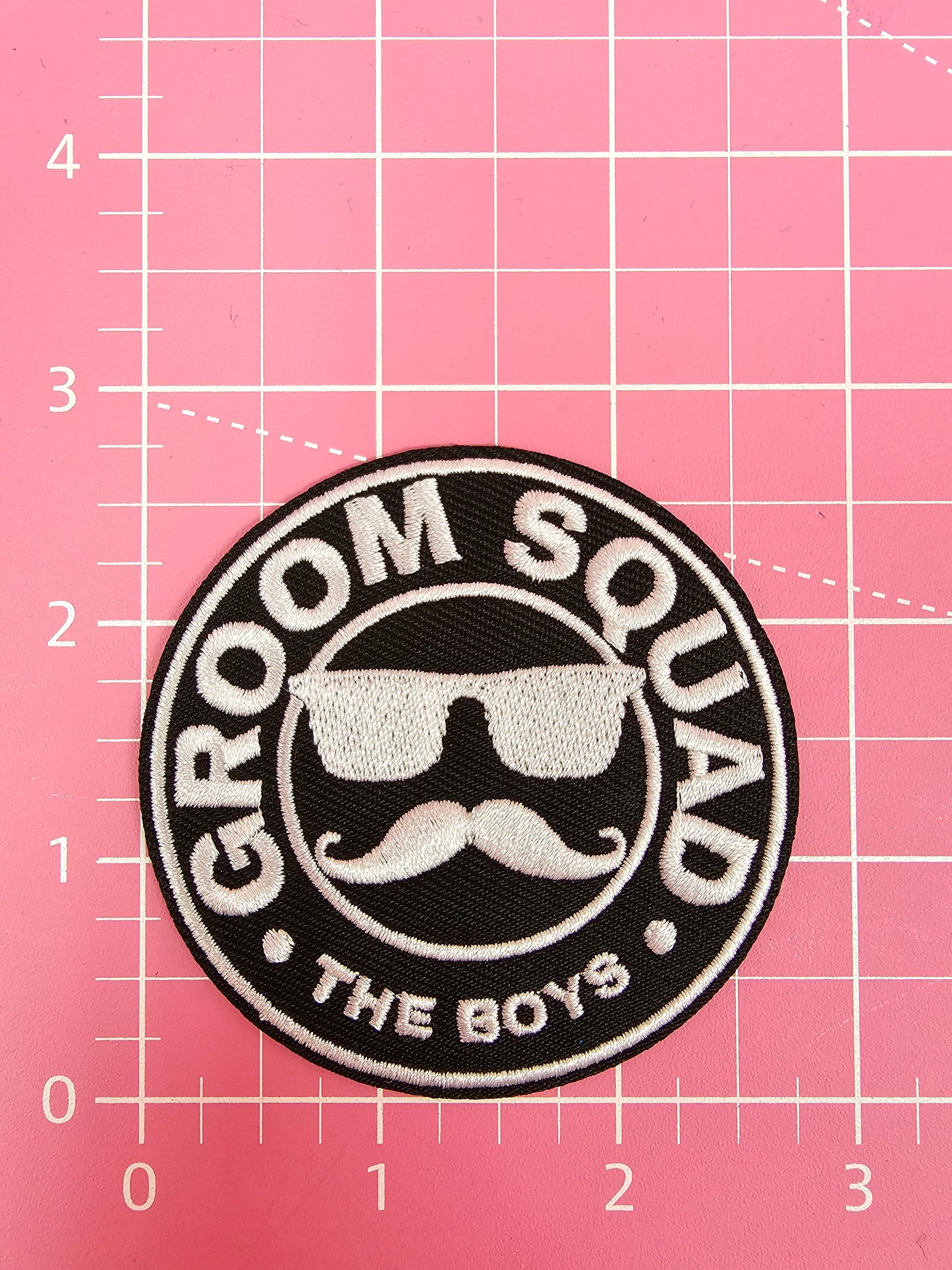 'Groom Squad The Boys' Embroidery Iron On Patch