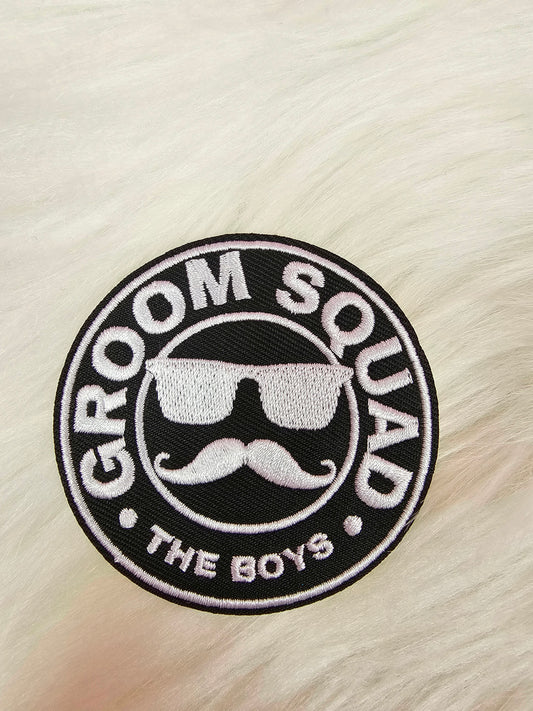 'Groom Squad The Boys' Embroidery Iron On Patch