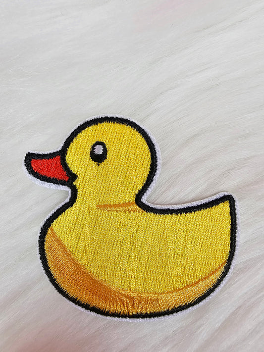 'Rubber Ducky' Yellow Embroidery Iron On Patch