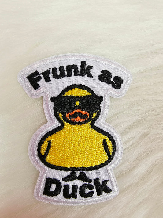 'Frunk As Duck' Yellow Embroidery Iron On Patch