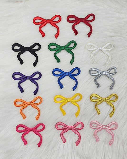 Coquette Bow Embroidery Iron On Patch