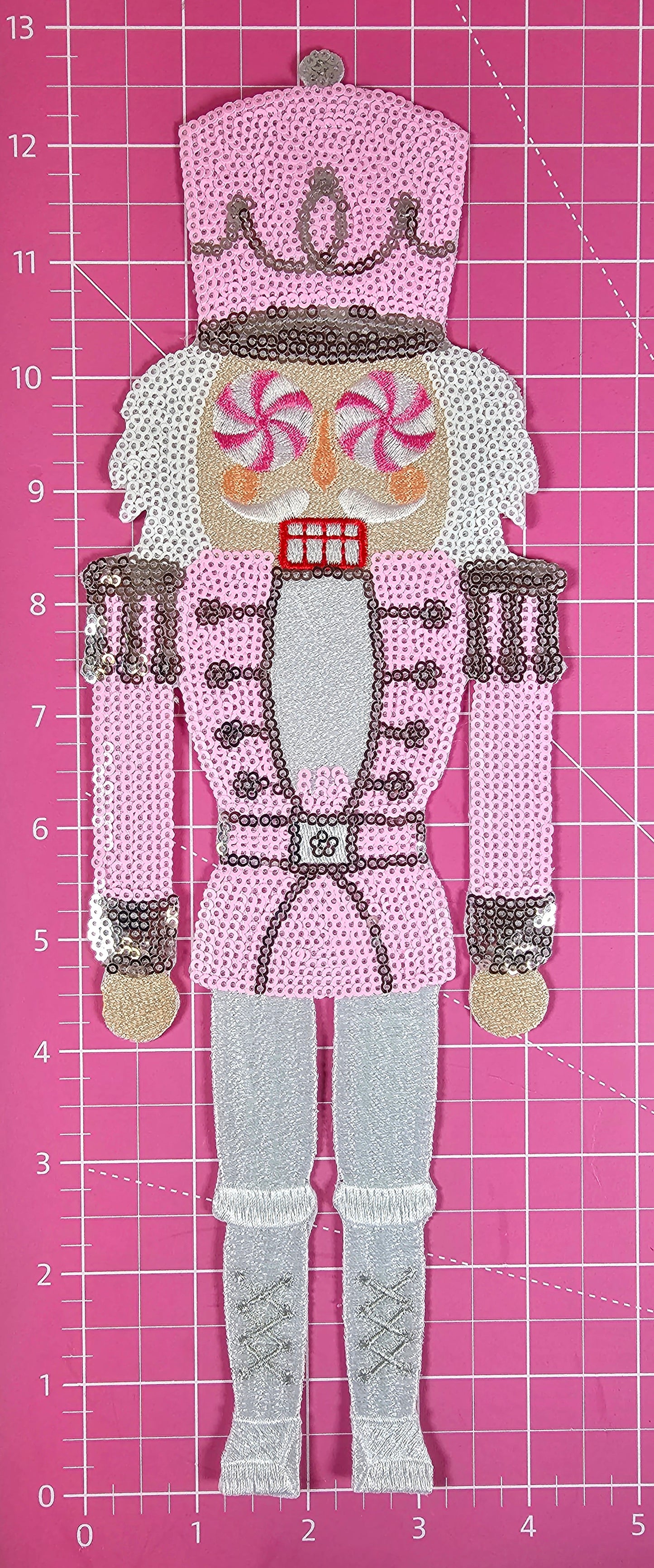 XL Nutcrackers Sequin Embroidery Iron-on Patch