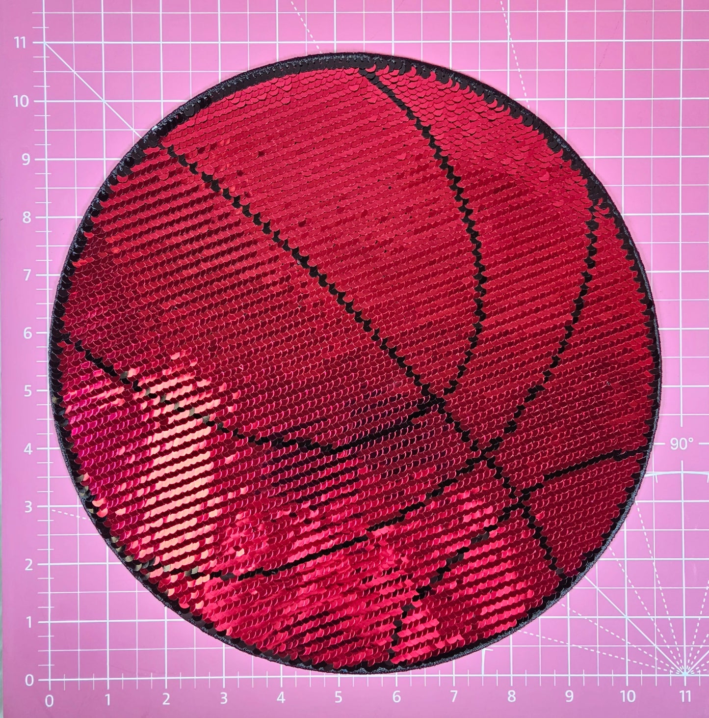 Flip Basketball Pink To Gold Sequin Interactive Iron On Patch