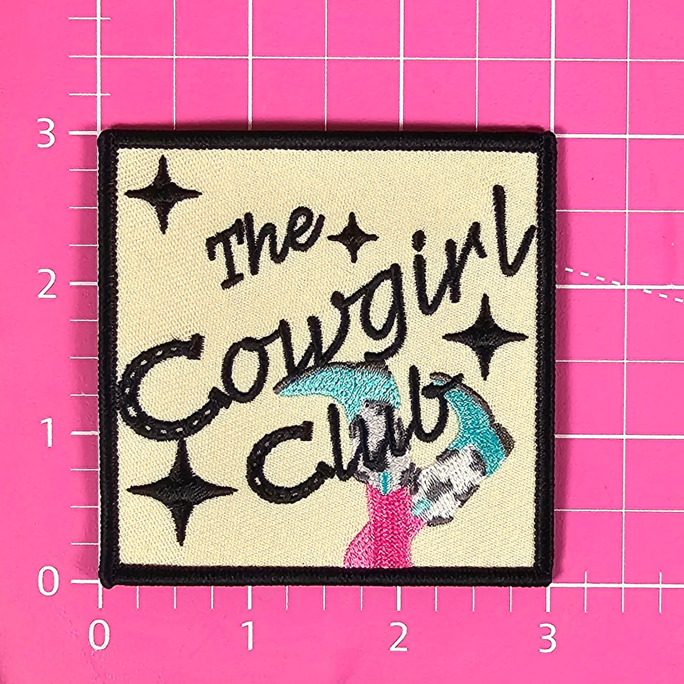 Cowgirl Club Boots Embroidery Iron On Patch