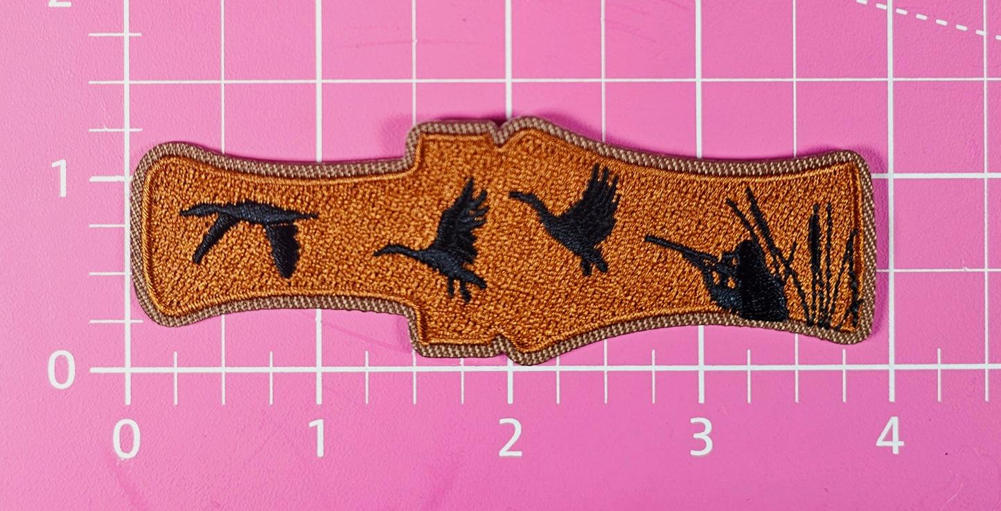 Duck Call Wood Goose Hunter Embroidery Iron On Patch