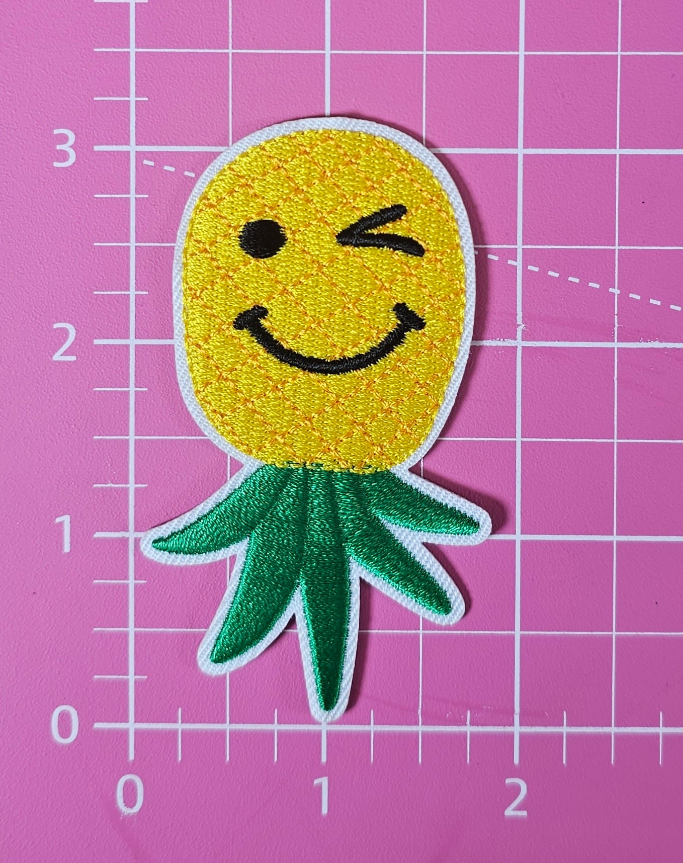 Upside-Down Pineapple Wink Swinger The Villages Embroidery Iron On Patch