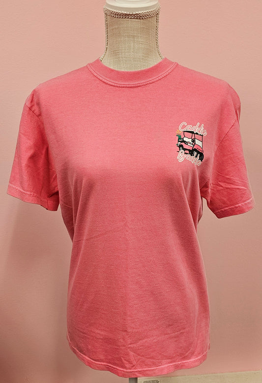 Caddie Baddie Golf Cart Unisex Comfort Colors Tee
