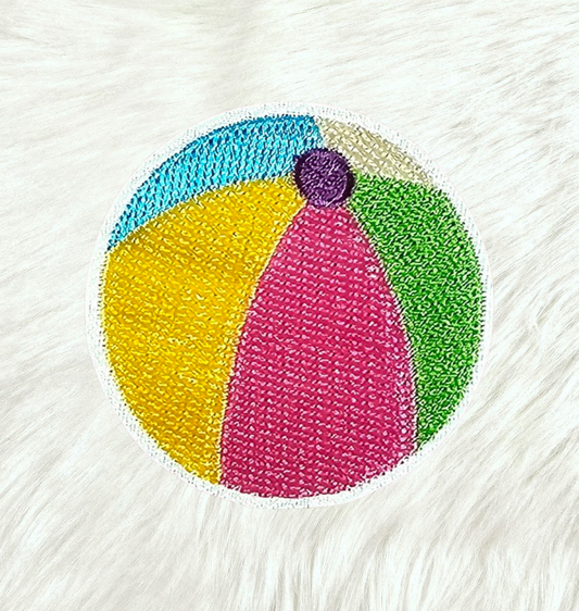 Beach Ball Embroidery Iron On Patch