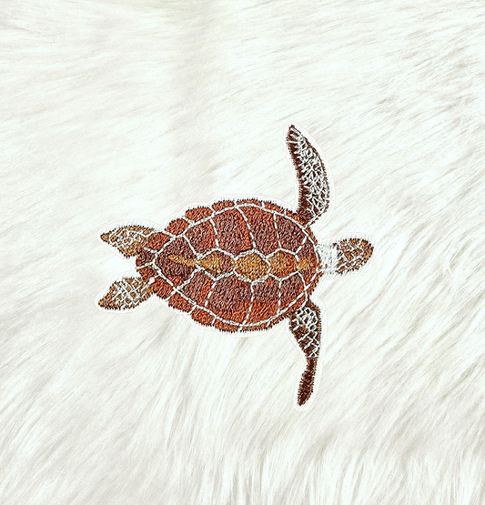 Turtle Brown Embroidery Iron On Patch