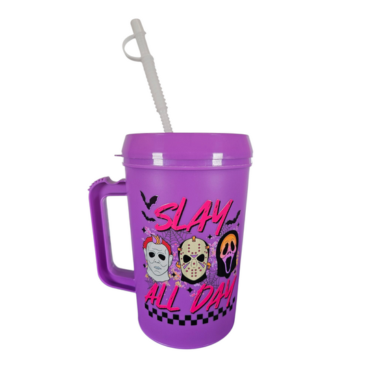 Slay All Day Scary HIP SIPS Mega Trucker Mug 34oz