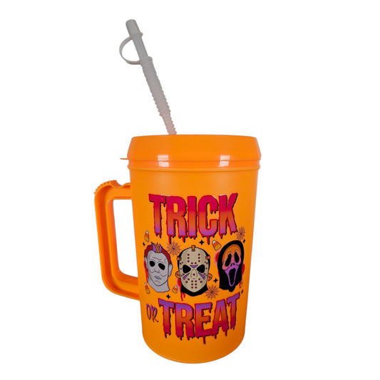 Trick Or Treat Scary HIP SIPS Mega Trucker Mug 34oz