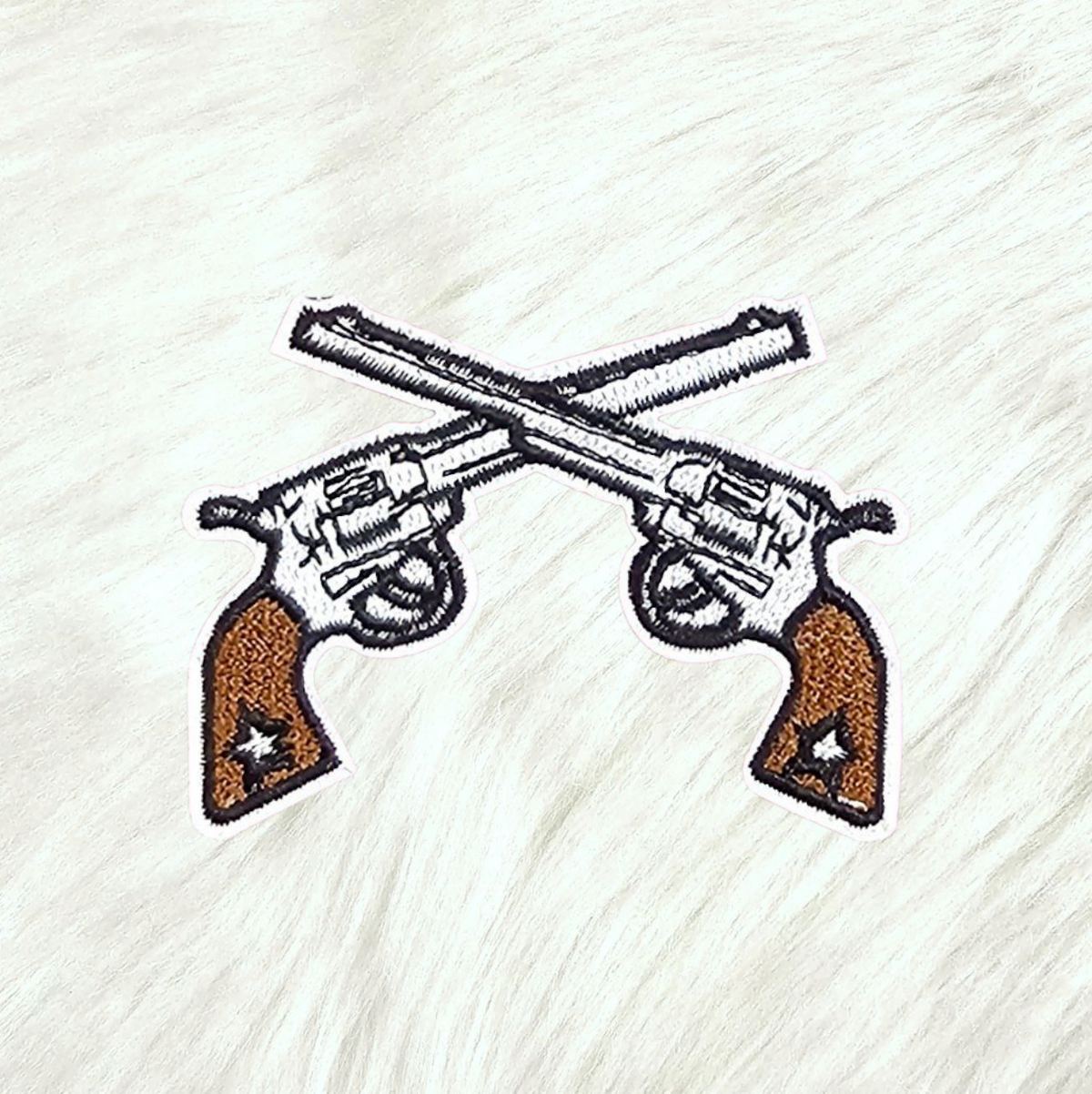 Cross Pistol Cowboy Gun Western Embroidery On Patch – Scratch Decor