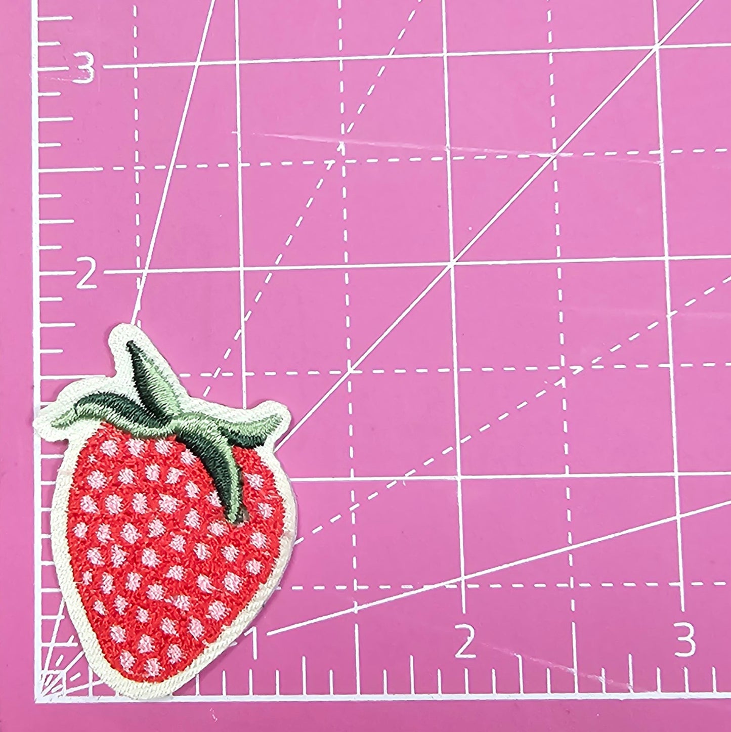 Strawberry Embroidery On Patch