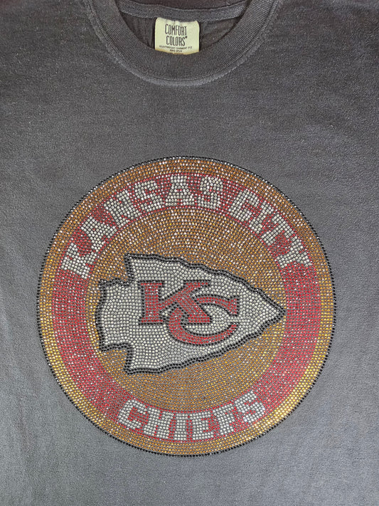 KC Kansas HOTFIX Iron On Transfer Crystal Rhinestones