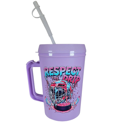 Respect The Drip Hockey HIP SIPS Mega Trucker Mug 34oz