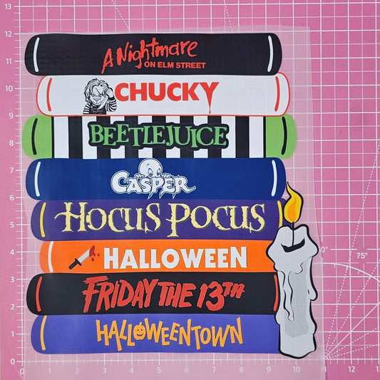 Halloween Scary Books Movies DTF Iron On Transfers