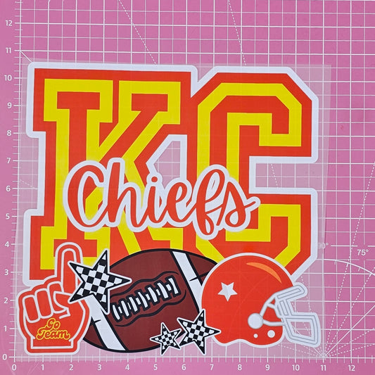 KC Kansas Football Game Day DTF Iron On Transfers