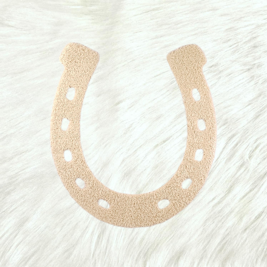 Lucky Horseshoe Derby Fluffy Fuzzy Transfer Patch
