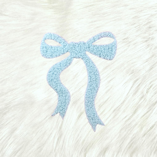 Coquette Bow Fluffy Fuzzy Transfer Patch