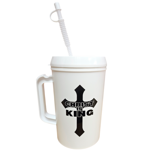 Christ Is King Christian Cross HIP SIPS Mega Mug 34oz