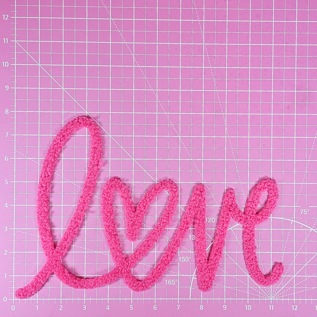 LOVE Cursive Fluffy Fuzzy Transfer Patch