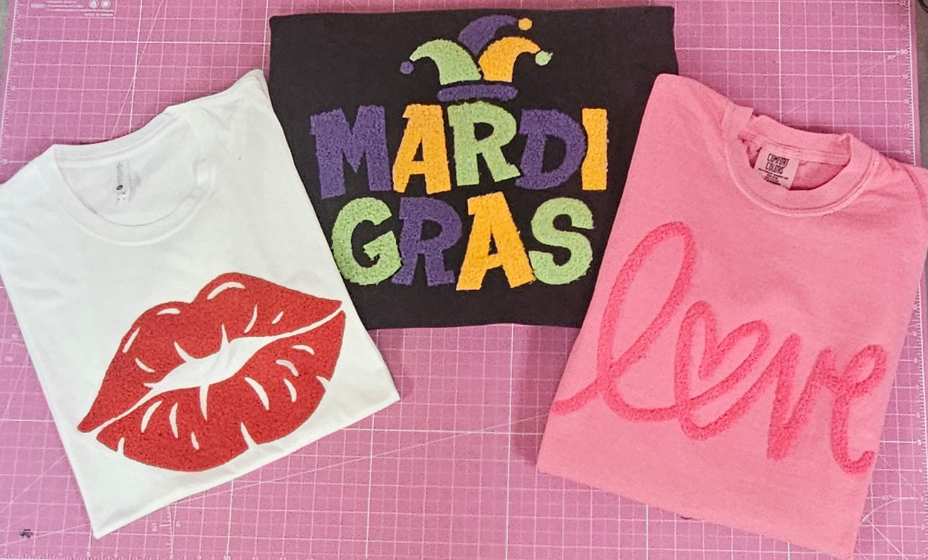 LOVE Cursive Fluffy Fuzzy Transfer Patch