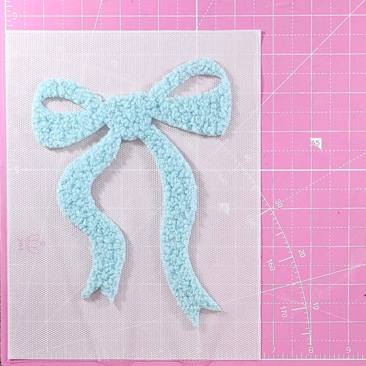 Coquette Bow Fluffy Fuzzy Transfer Patch