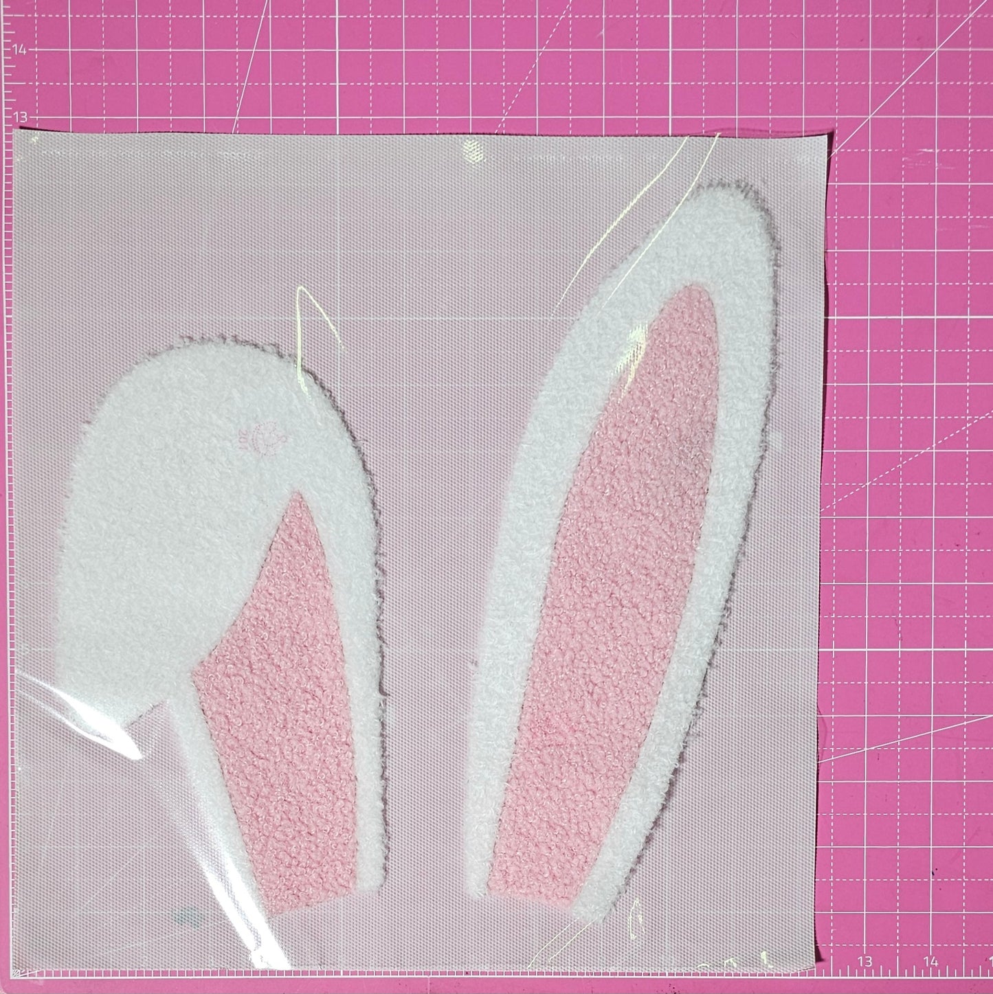 Bunny Ears Large Fluffy Fuzzy Transfer Patch