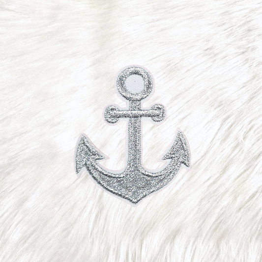 Anchor Silver Embroidery Iron On Patch