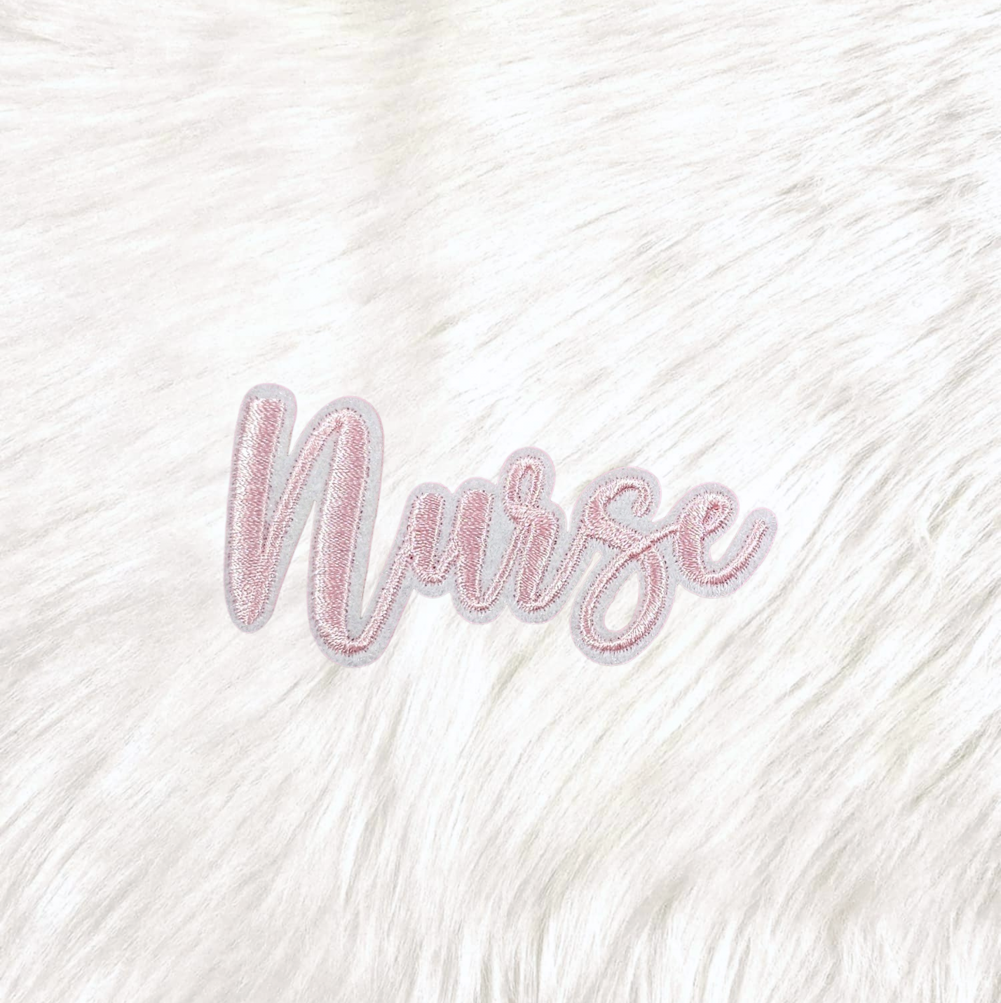 Nurse Light Pink Embroidery Iron On Patch