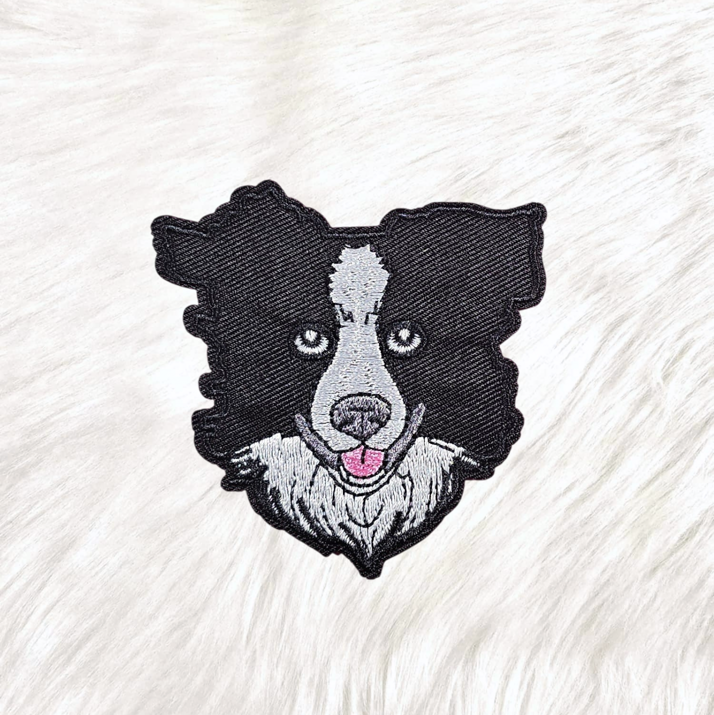 Border Collie Dog Embroidery Iron On Patch