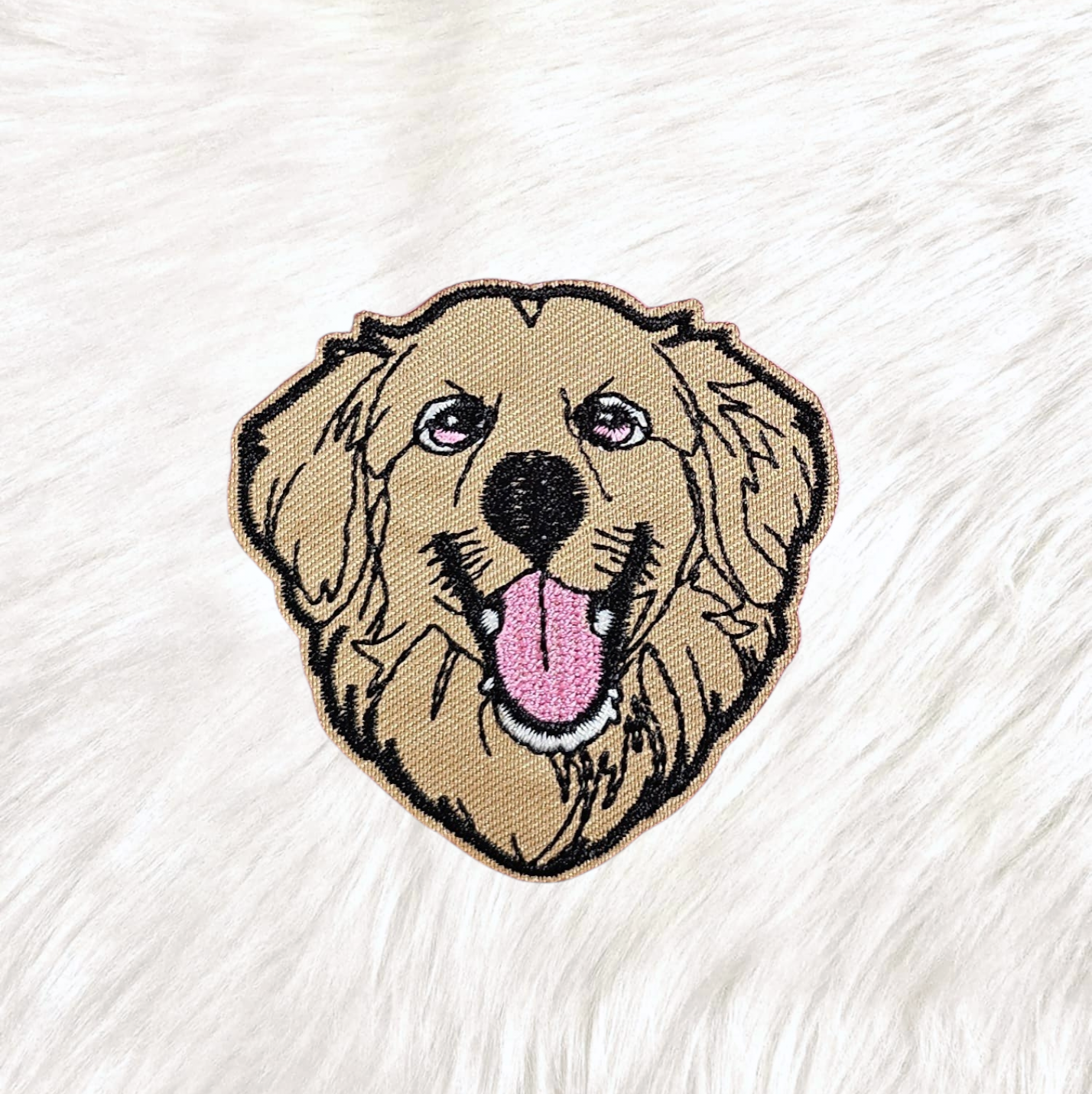 Golden Retriever Dog Embroidery Iron On Patch
