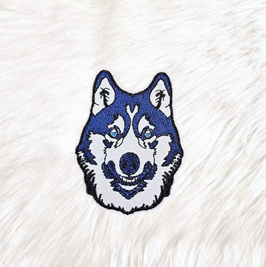 Siberian Husky Dog Embroidery Iron On Patch