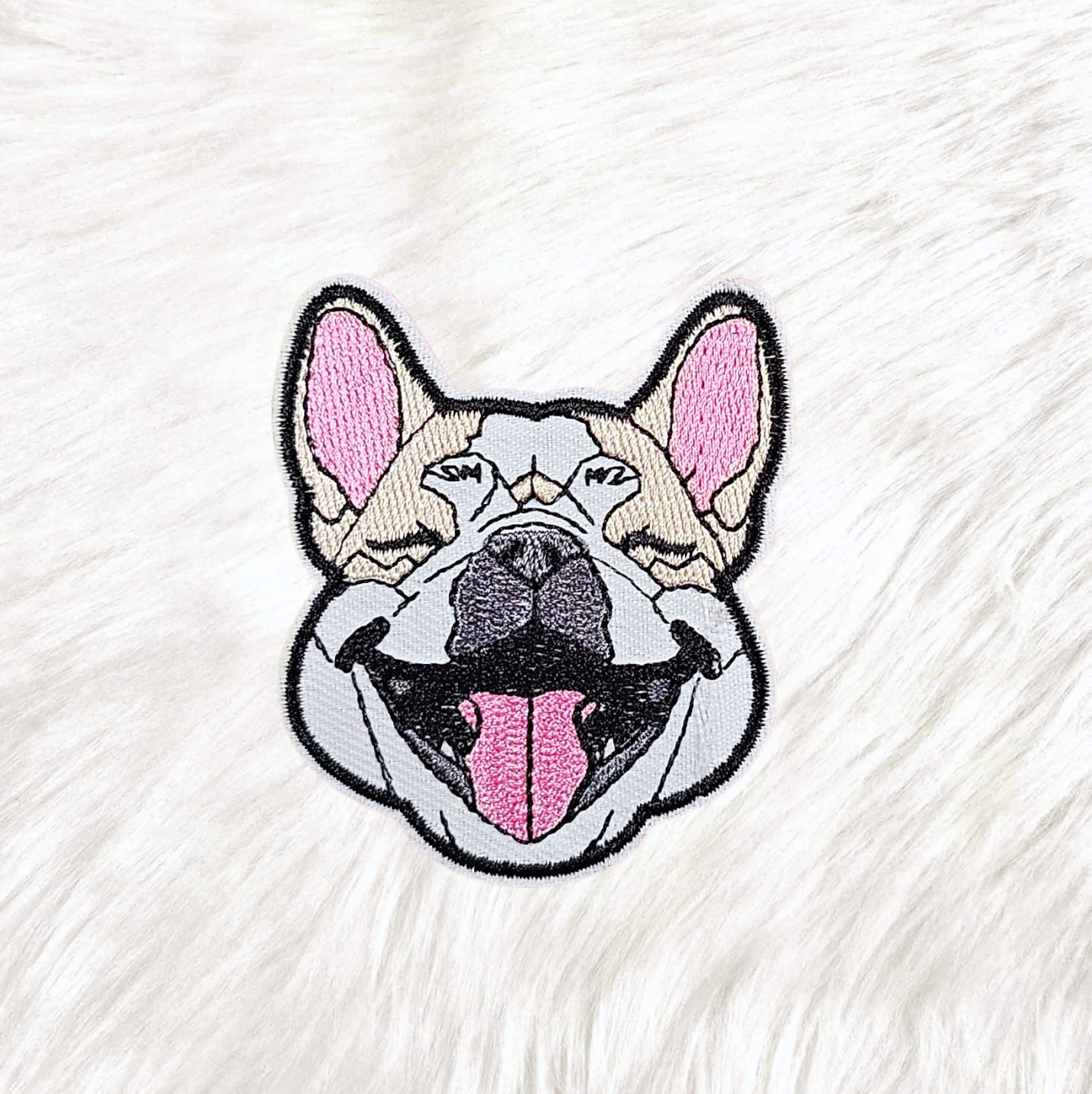 Frenchie French Bulldog Dog Embroidery Iron On Patch