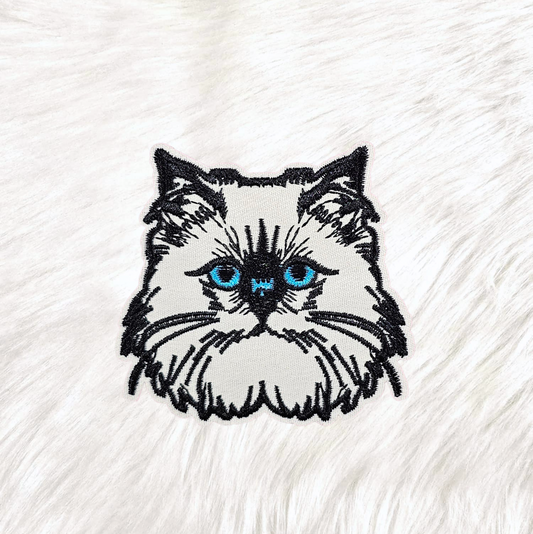 Persian Cat Embroidery Iron On Patch