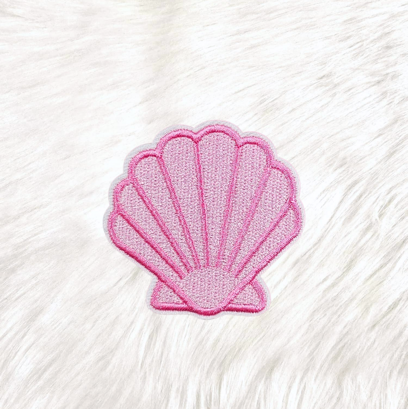 Shell Seashell Pink Embroidery Iron On Patch