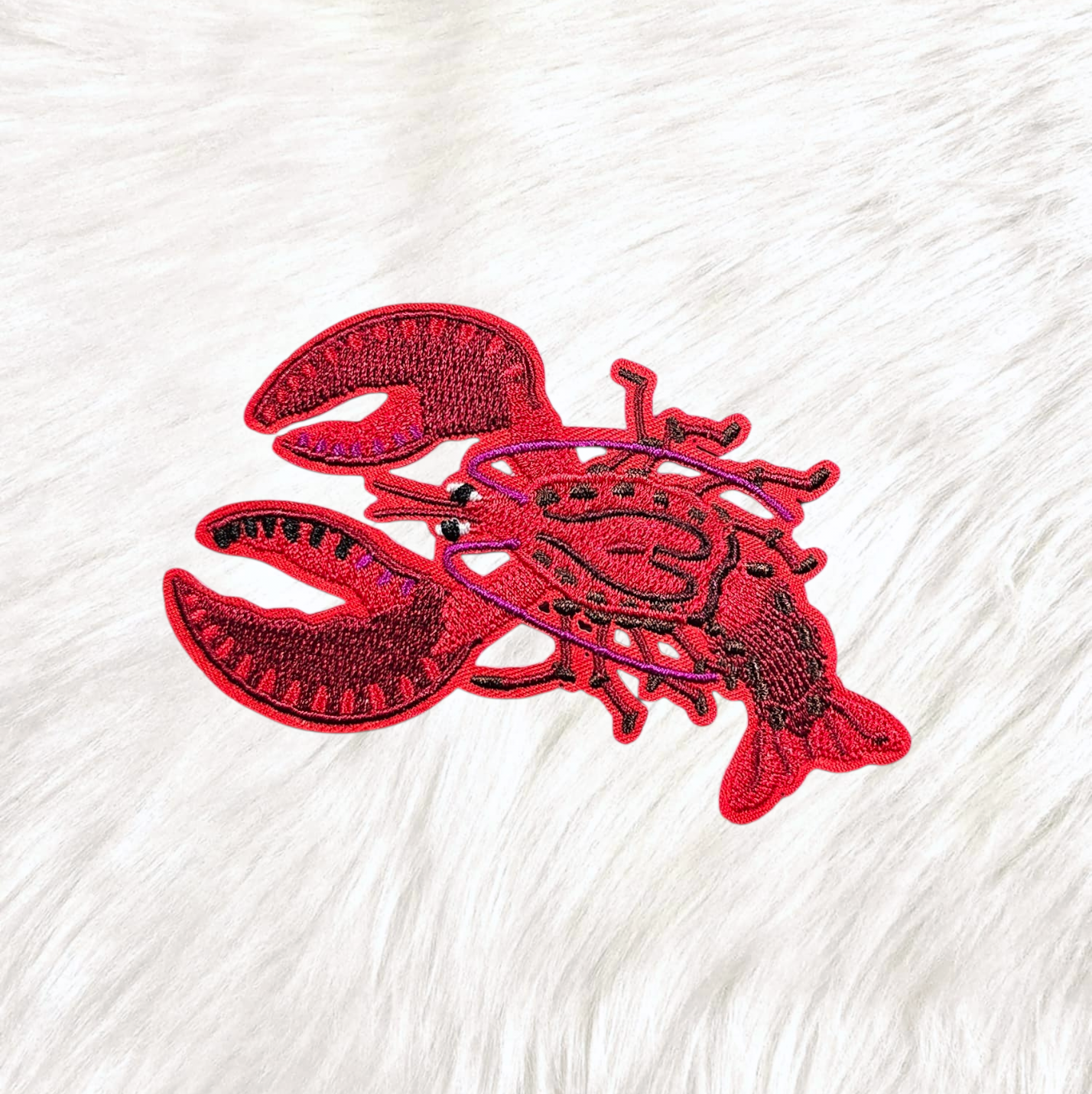 Lobster Crawfish Embroidery Iron On Patch