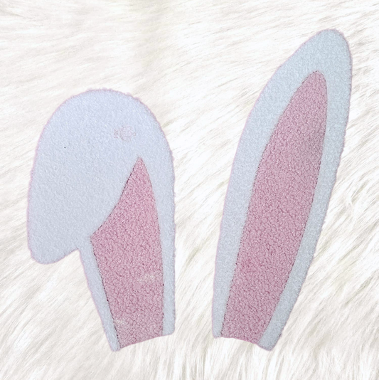 Bunny Ears Large Fluffy Fuzzy Transfer Patch