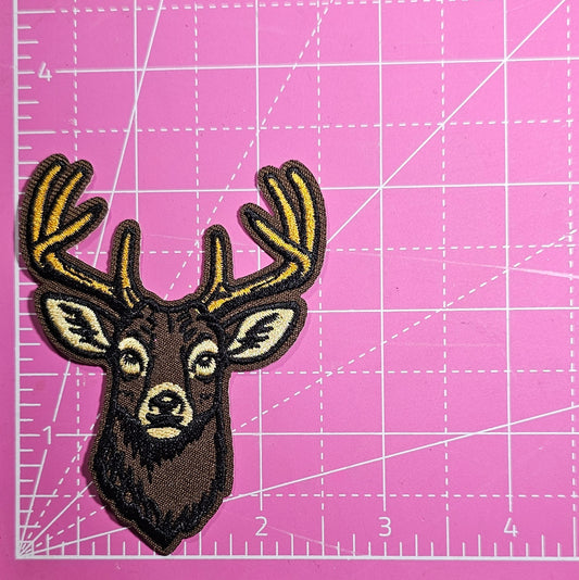 Buck Deer Embroidery Iron On Patch