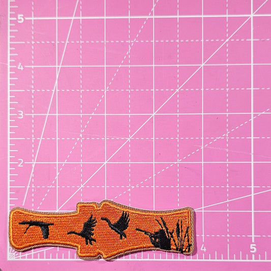 Duck Call Wood Goose Hunter Embroidery Iron On Patch