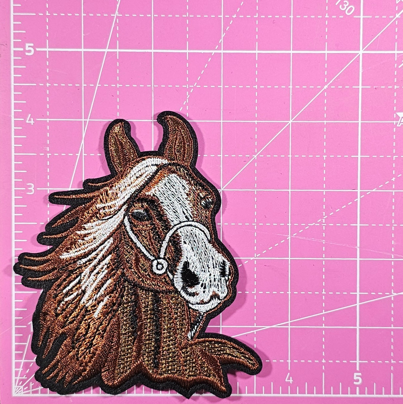 Horse Brown Western Embroidery Iron On Patch