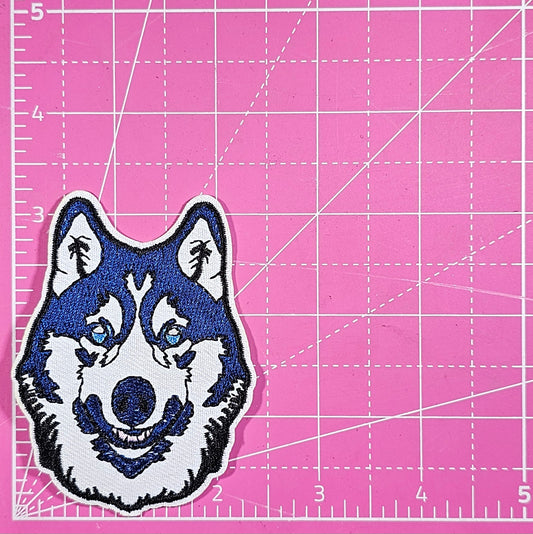 Siberian Husky Dog Embroidery Iron On Patch