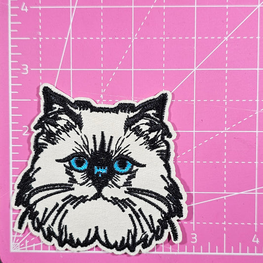 Persian Cat Embroidery Iron On Patch