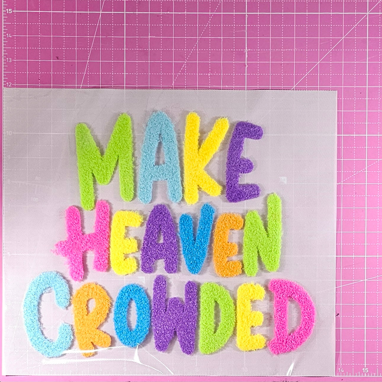 Make Heaven Crowded Fluffy Fuzzy Transfer Patch