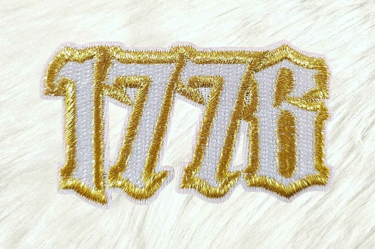 1776 Gold USA Iron-on Patch