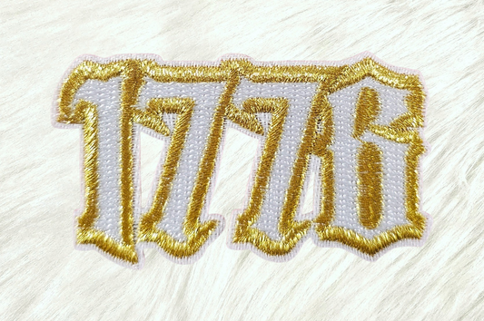 1776 Gold USA Iron-on Patch