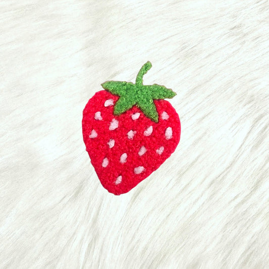 Strawberry Small Fluffy Fuzzy Transfer Patch