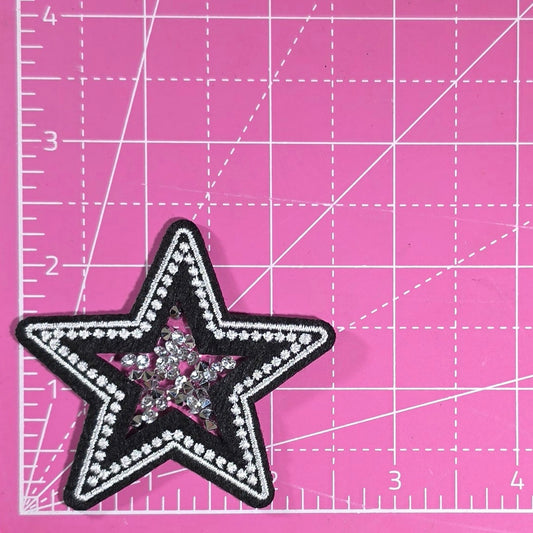 Bling Star Embroidery Iron On Patch